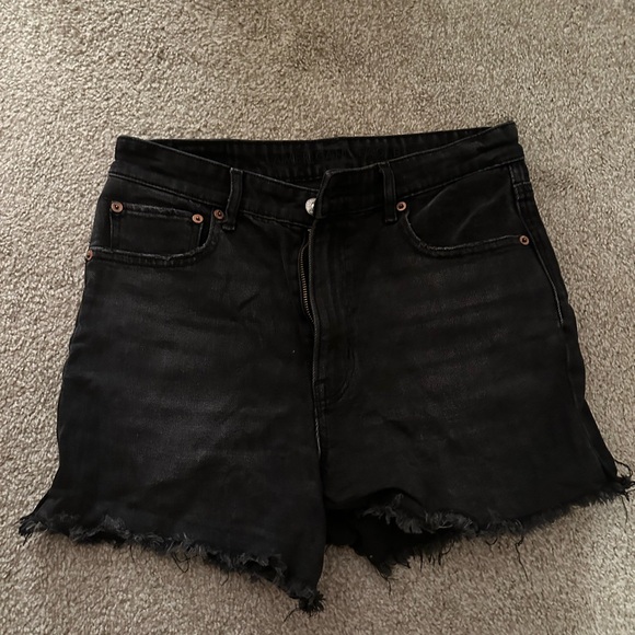 American Eagle Outfitters Black Jean Shorts - Picture 1 of 2